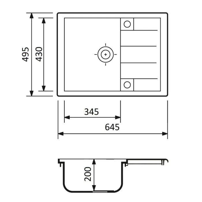 Мийка кухонна Adamant Anila Old stone (182496100310) зображення 4