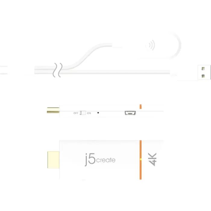 Адаптер ScreenCast 4K WI-FI 15m Miracast/AirPlay/Chromecast black J5create (JVAW76-N) изображение 2