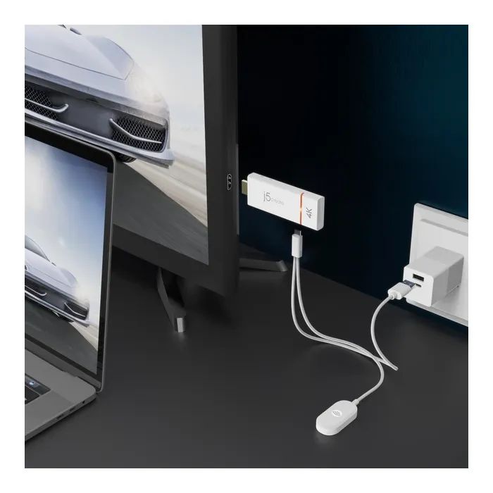 Адаптер ScreenCast 4K WI-FI 15m Miracast/AirPlay/Chromecast black J5create (JVAW76-N) изображение 3