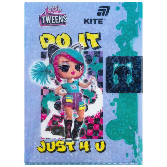 Папка - куточок Kite із клапаном A4 LOL (LO25-248)