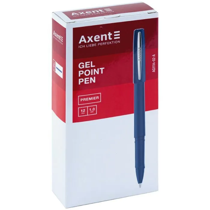 Ручка гелевая Axent Premier 1,0 мм, синий (AG1114-02-A) изображение 2