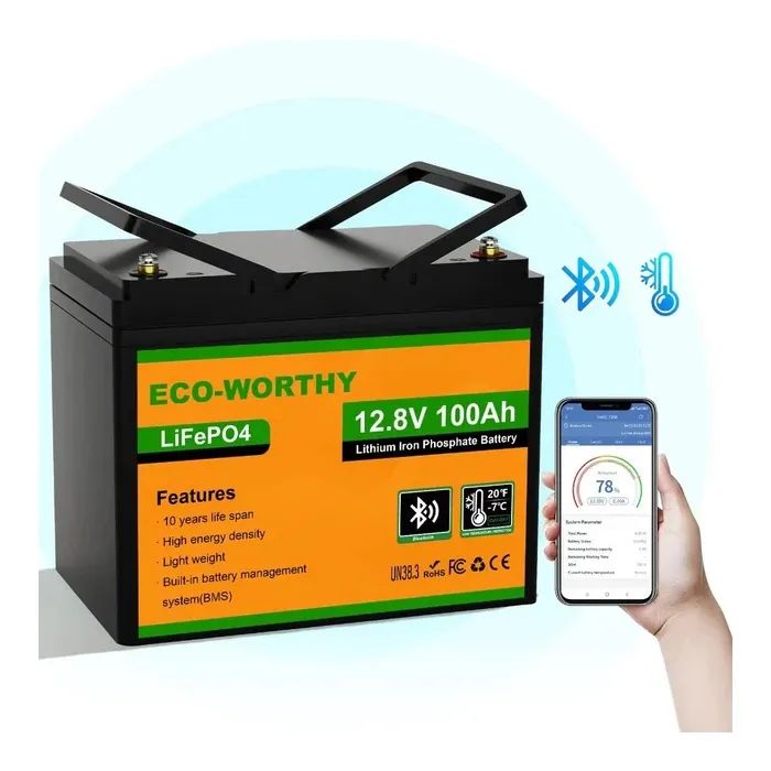 Батарея LiFePo4 Eco-Worthy 12.8V 100Ah LCD (Eco-Worthy-12100bt)
