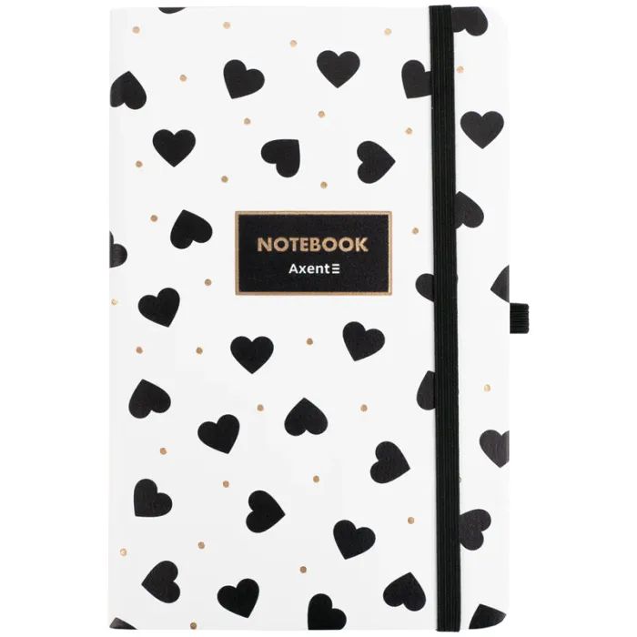 Книга записная Axent Partner Black&White, 125х195 мм 96 листов клетка (8621-10-A)