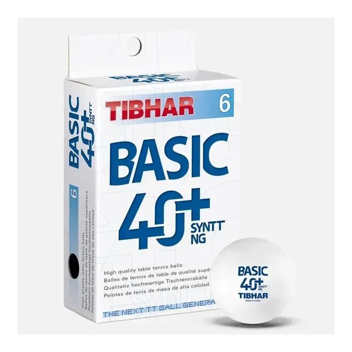 Мячик для настольного тенниса Tibhar Basic 40+ SYNTT NG 6 шт (85511200) (931890) изображение 2