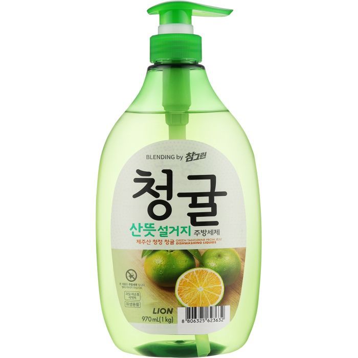 Средство для ручного мытья посуды Lion Зеленый Танжерин 1.2 л (8806325623632) изображение 2