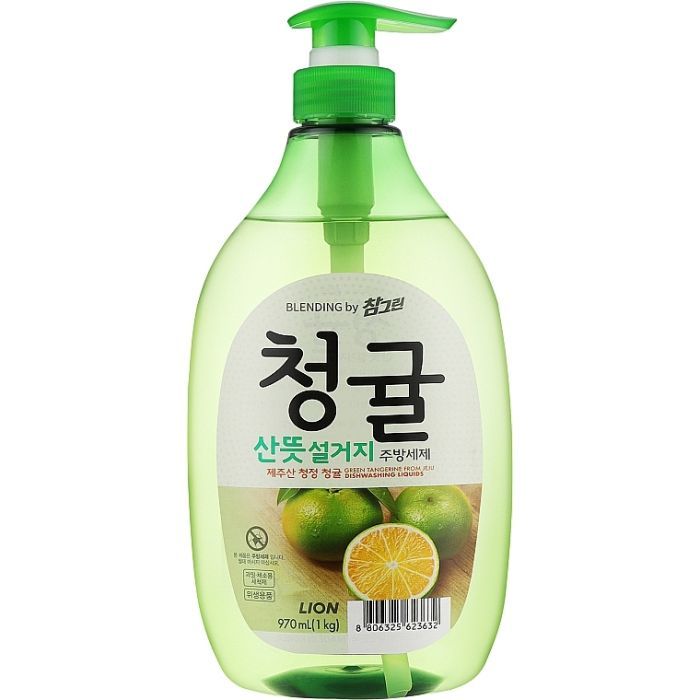 Средство для ручного мытья посуды Lion Зеленый Танжерин 1.2 л (8806325623632) изображение 3