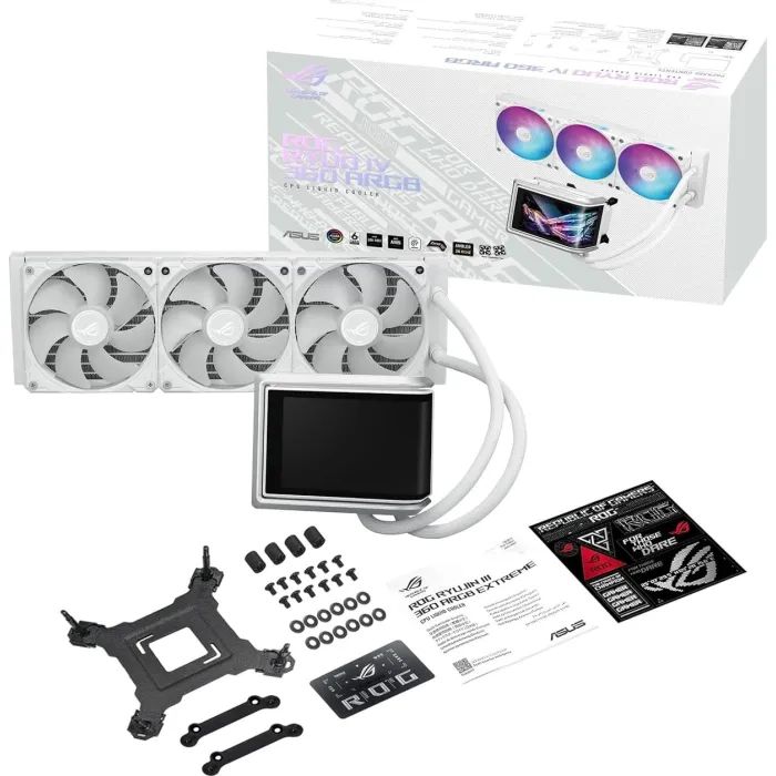 Система жидкостного охлаждения ASUS ROG-RYUO-IV-360-ARGB-WHITE (90RC01N2-B0EAY0) изображение 7