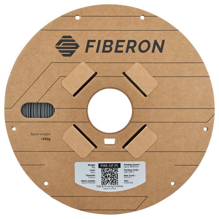 Пластик для 3D-принтера Polymaker Fiberon PA6-GF25 1,75mm 3kg GREY (FG02002) зображення 2