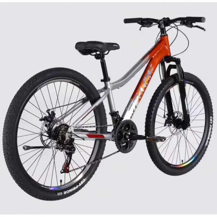 Велосипед Space 26" LYRA DD FR рама-13" AL 2026 сріблясто-зелений (OPS-SP-26-099) зображення 3