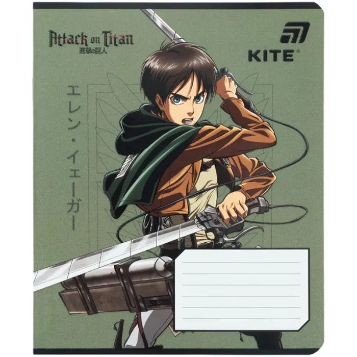Зошит Kite Attack on Titan, 18 аркушів, клітинка (AT26-236) зображення 7