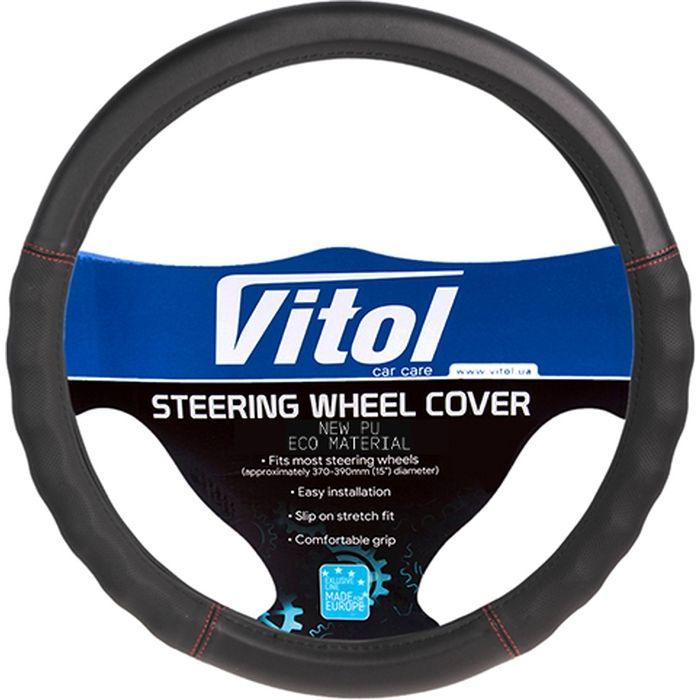 Чохол на руль VITOL M чорн. (VLU-1909339 BK M)