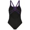 Купальник Arena Pro_File Swimsuit Solid 008055-590 чорний, фіолетовий 38 (3468337414384) зображення 5