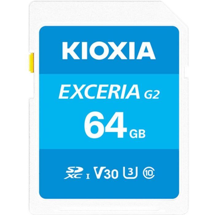 Карта памяти Kioxia 64GB SDXC class 10 UHS-I U3 V30 Exceria G2 (LNEX2L064GG4)