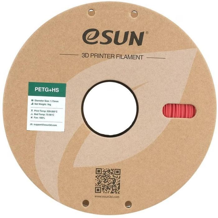 Пластик для 3D-принтера eSUN ePETG+HIGH SPEED 1,75mm 1kg SOLID RED (EPETG+HS-P175SR1) изображение 2