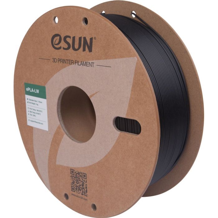 Пластик для 3D-принтера eSUN PLA LW 1,75mm 1kg BLACK (PLA-LW175B1P1) зображення 3