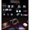 Дата кабель USB-C to USB-C 1.2m PD60W magnetic digital display nylon gray Choetech (XCC-1067-GY) изображение 5
