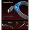 Дата кабель USB-C to USB-C 1.2m PD60W magnetic digital display nylon gray Choetech (XCC-1067-GY) изображение 7