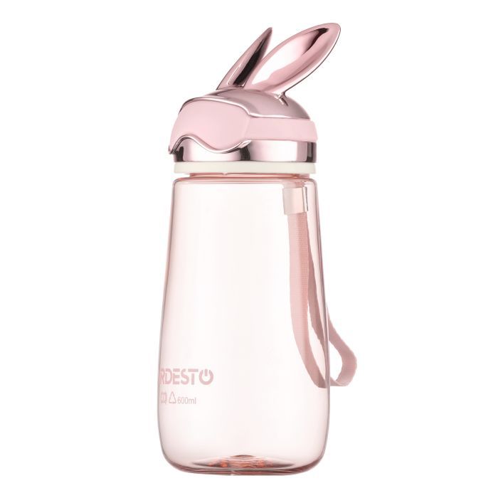Пляшка для води Ardesto Bunny 600мл, пластик, рожевий (AR2260BP) зображення 2
