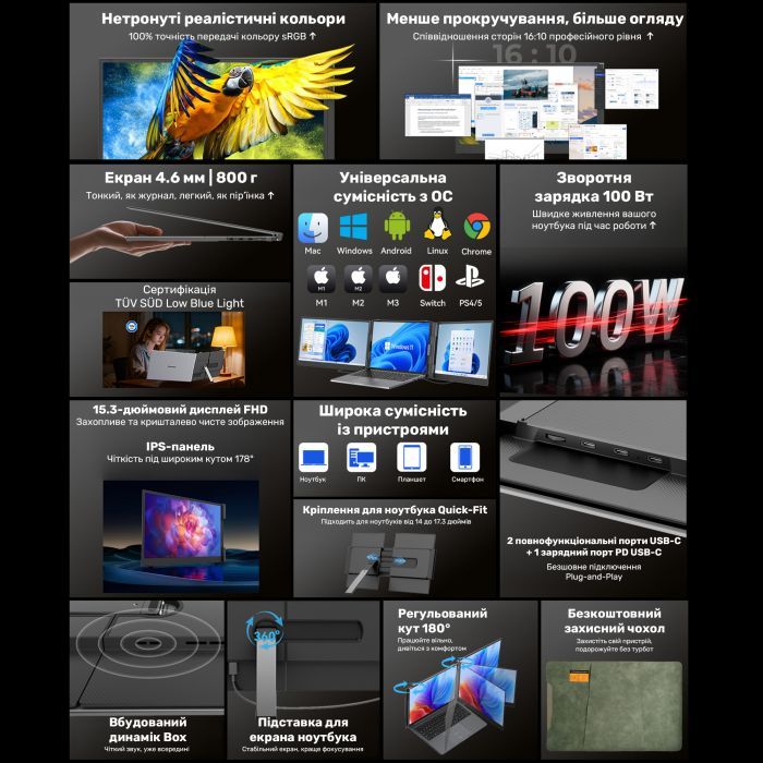 Монитор Blackview Single Screen 15.3inch (BVSCM8) изображение 5