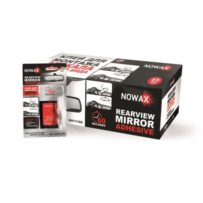 Автомобільний клей NOWAX REARVIERW MIRROR ADHESIVE 0,4ml+ 0.6ml (NX11109) зображення 2