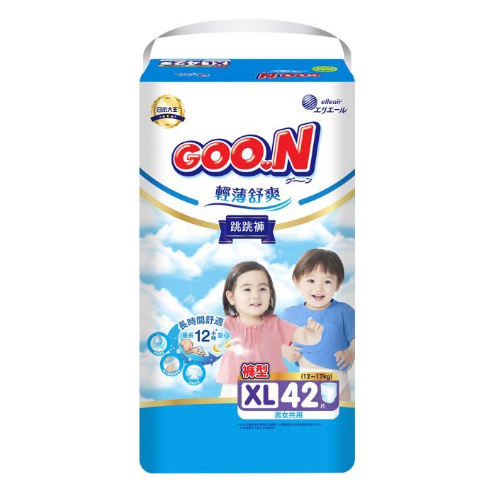 Подгузники GOO.N Slim & Comfortable Розмір 5 XL 12-17 кг 42 шт (21001093)