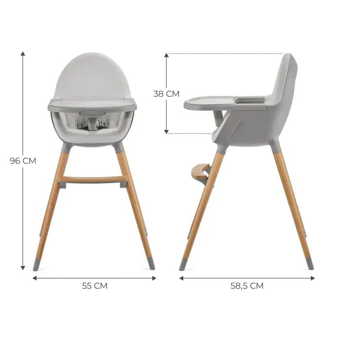 Стілець для годування Kinderkraft 2 в 1 Fini 2 Grey (5902533924509) зображення 2