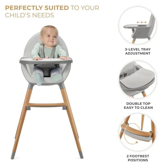 Стілець для годування Kinderkraft 2 в 1 Fini 2 Grey (5902533924509) зображення 5
