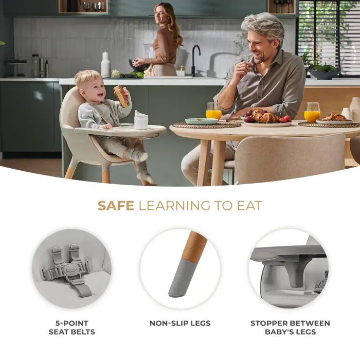 Стілець для годування Kinderkraft 2 в 1 Fini 2 Grey (5902533924509) зображення 7