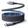 Дата кабель USB-C to USB-C 1.0m 240W 480Mbps braided black Ugreen (85973)