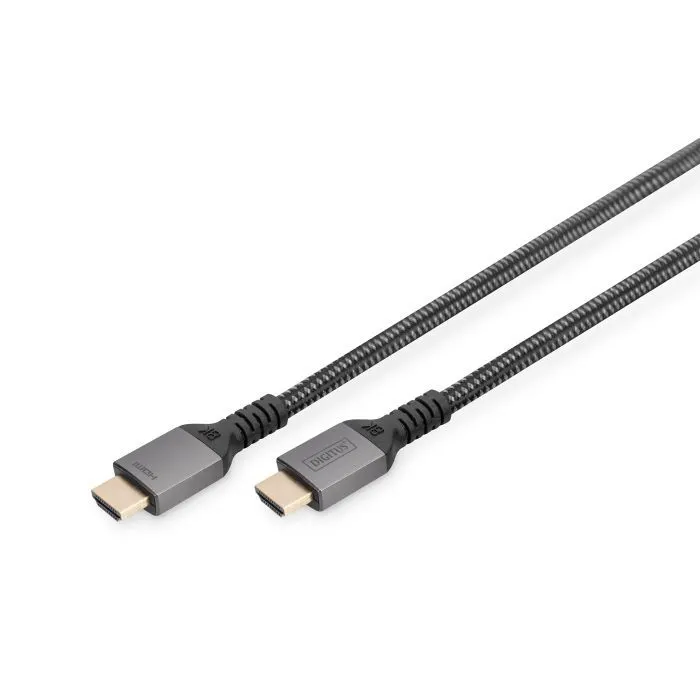 Кабель мультимедийный HDMI M to HDMI M 2.0m V2.1 8K60Hz 48Gbps black Digitus (DB-330200-020-S)