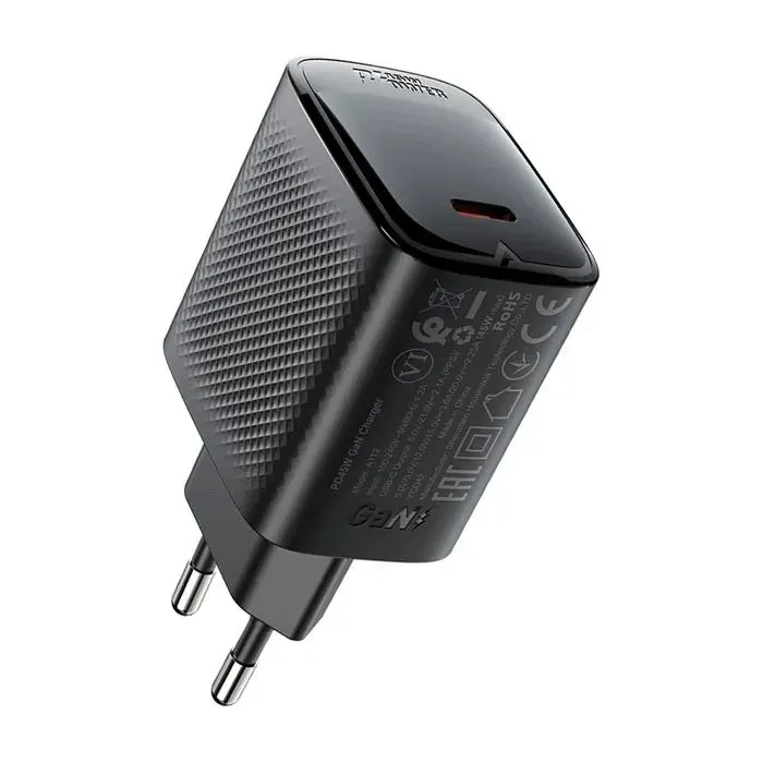 Зарядное устройство Acefast A112 USB-C PD45W GaN black (6974316284055)