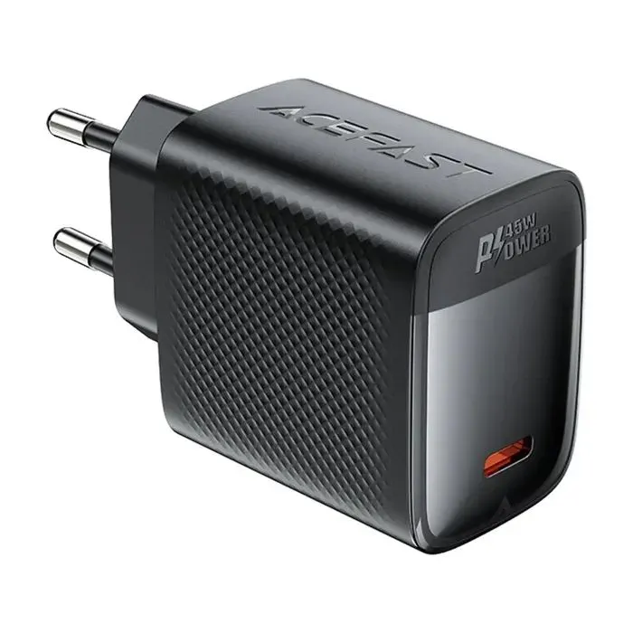 Зарядное устройство Acefast A112 USB-C PD45W GaN black (6974316284055) изображение 2