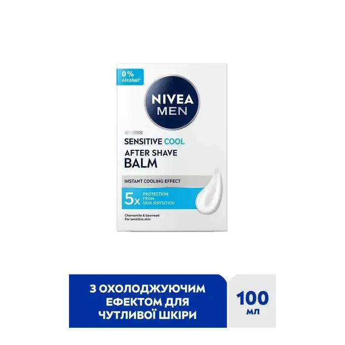 Бальзам після гоління Nivea MEN Sensitive Cool After Shave Balm 100 мл (5900017102603) зображення 3