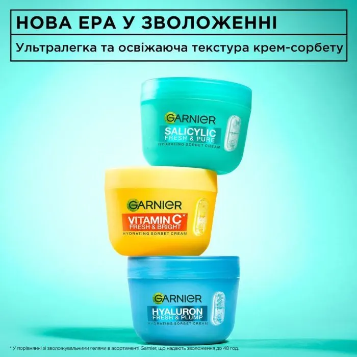 Крем для обличчя Garnier Salicylic Fresh & Pure Sorbet Cream 85 мл (3600542663335) зображення 8