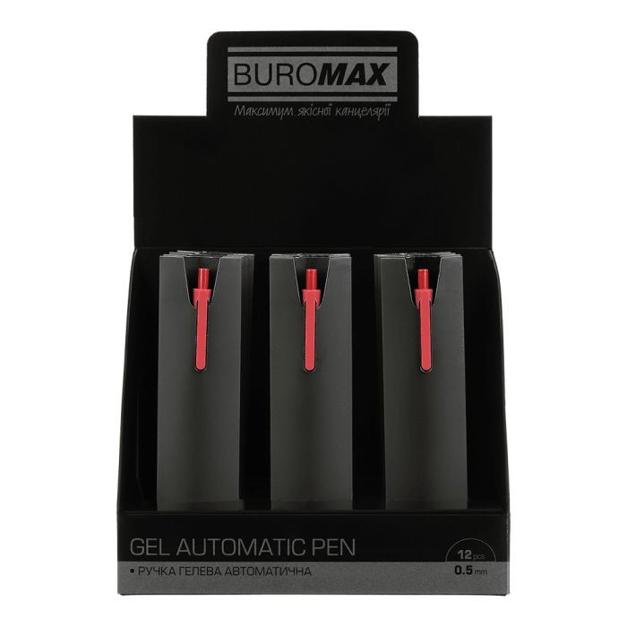 Ручка гелева Buromax автоматична SILK, 0,5 мм, сині чорнила, синя (BM.83100-02) зображення 5