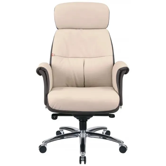 Офисное кресло Аклас Драгобрат, AL MB, Кожа LC-F Beige/PU Dark Brown (00179841) изображение 2