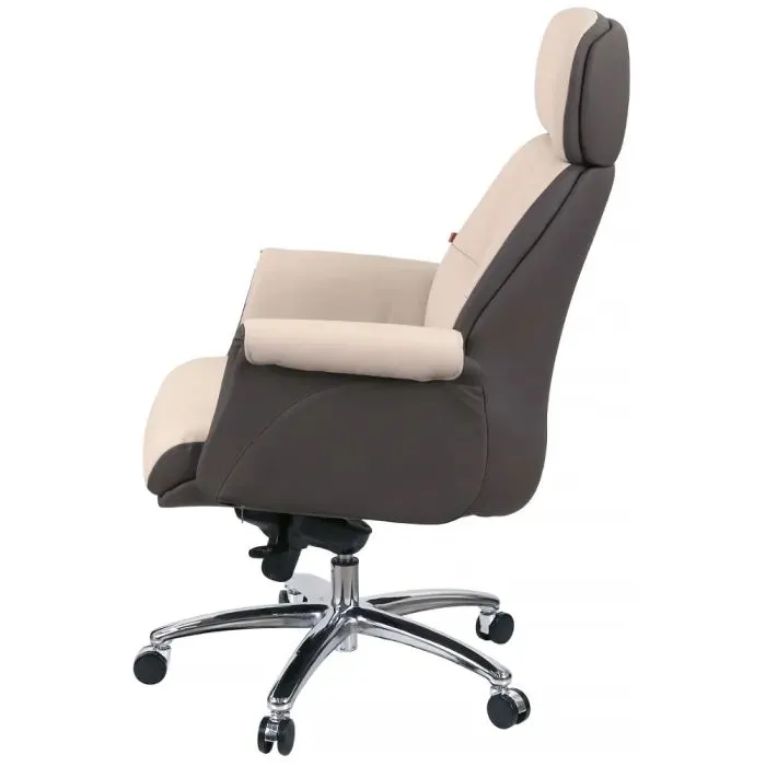 Офисное кресло Аклас Драгобрат, AL MB, Кожа LC-F Beige/PU Dark Brown (00179841) изображение 3