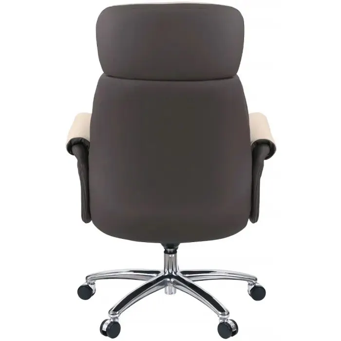 Офисное кресло Аклас Драгобрат, AL MB, Кожа LC-F Beige/PU Dark Brown (00179841) изображение 4