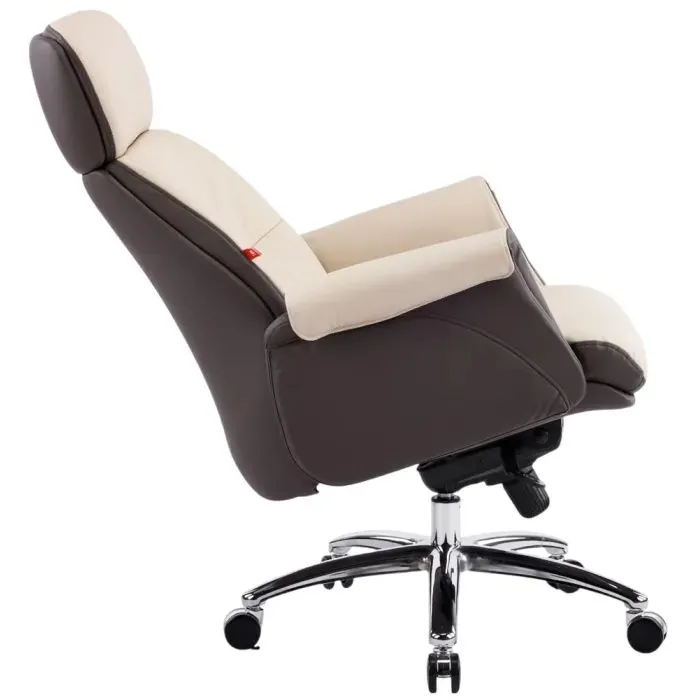 Офисное кресло Аклас Драгобрат, AL MB, Кожа LC-F Beige/PU Dark Brown (00179841) изображение 6