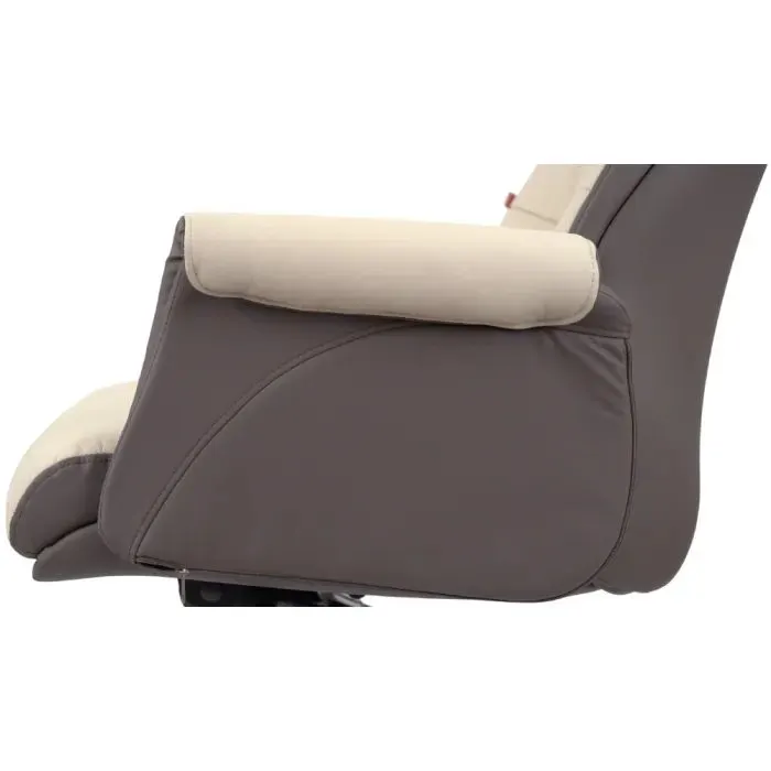 Офисное кресло Аклас Драгобрат, AL MB, Кожа LC-F Beige/PU Dark Brown (00179841) изображение 9