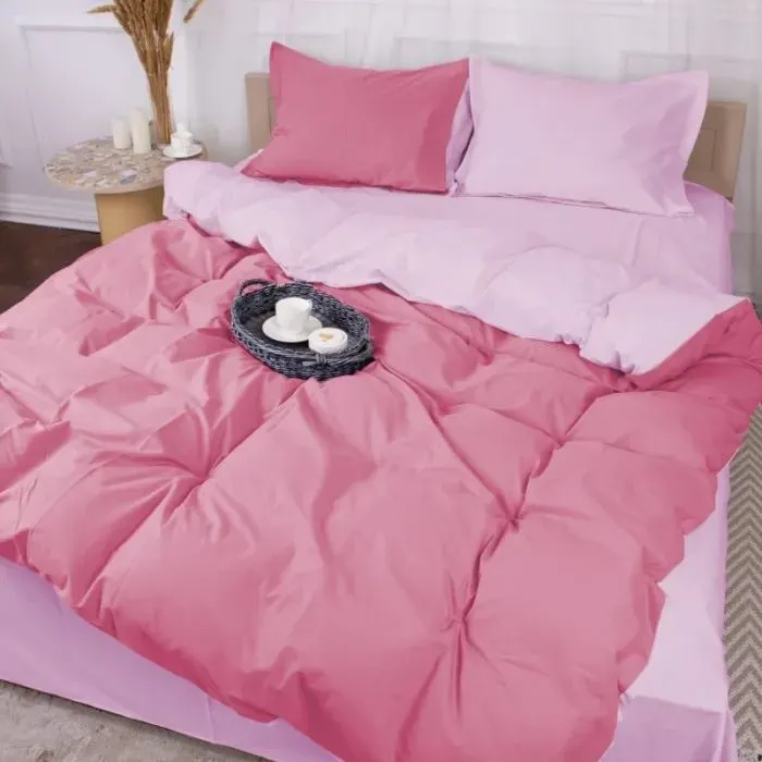 Постільна білизна MirSon Poplin Line 018 + 041 Dahlia 220 x 240 (2200006288824)
