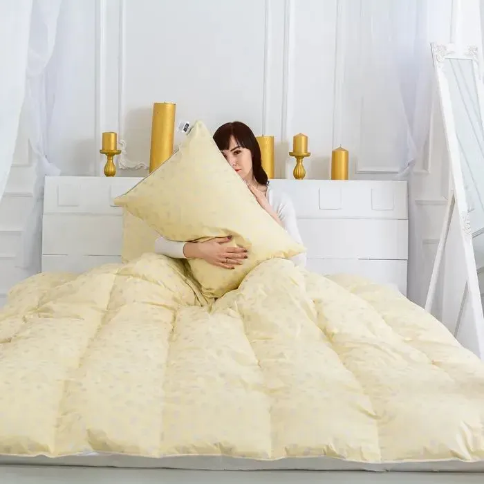 Одеяло MirSon Набор №9517 Bio-Beige Одеяло зимнее Полуторное 140х205 Био-пух + Подушка 50х70 (2200010805116) изображение 8