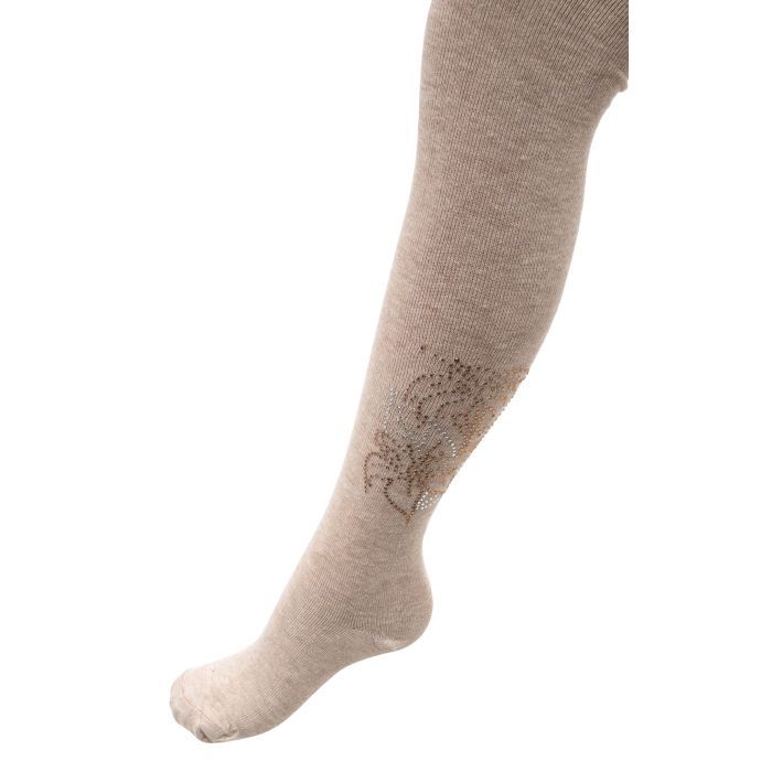 Колготки детские UCS Socks с цветами из страз (M0C0302-1041-11G-brown)