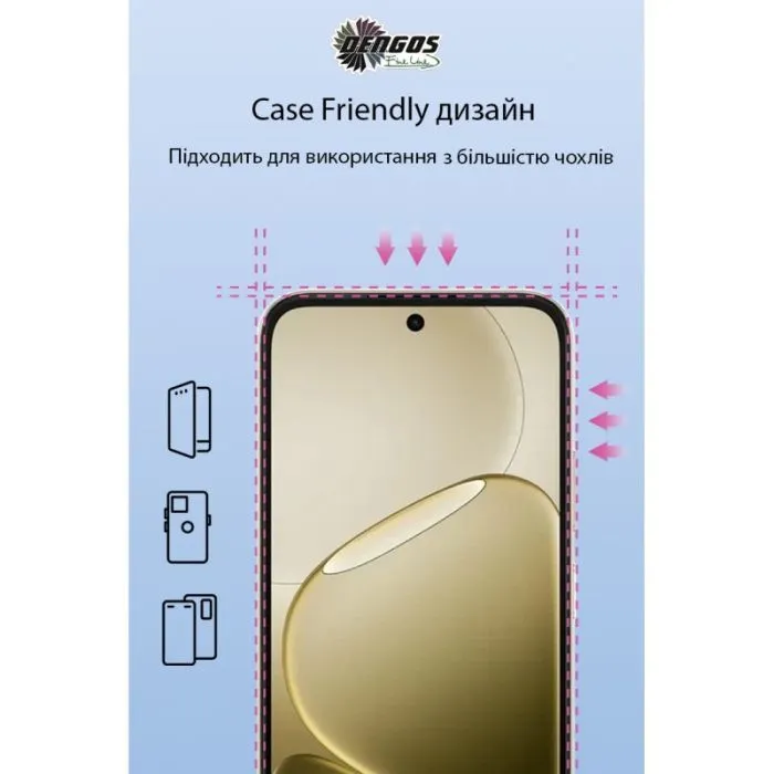 Стекло защитное Dengos Full Glue OPPO A6 4G/5G Black (TGFG-450) изображение 4