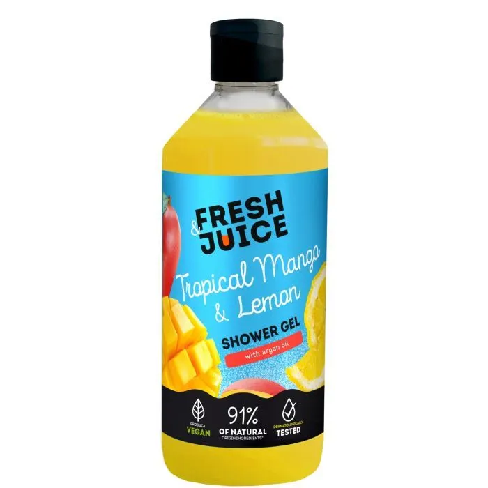 Гель для душа Fresh Juice Tropical Mango & Lemon Shower Gel 473 мл (4820168435317)