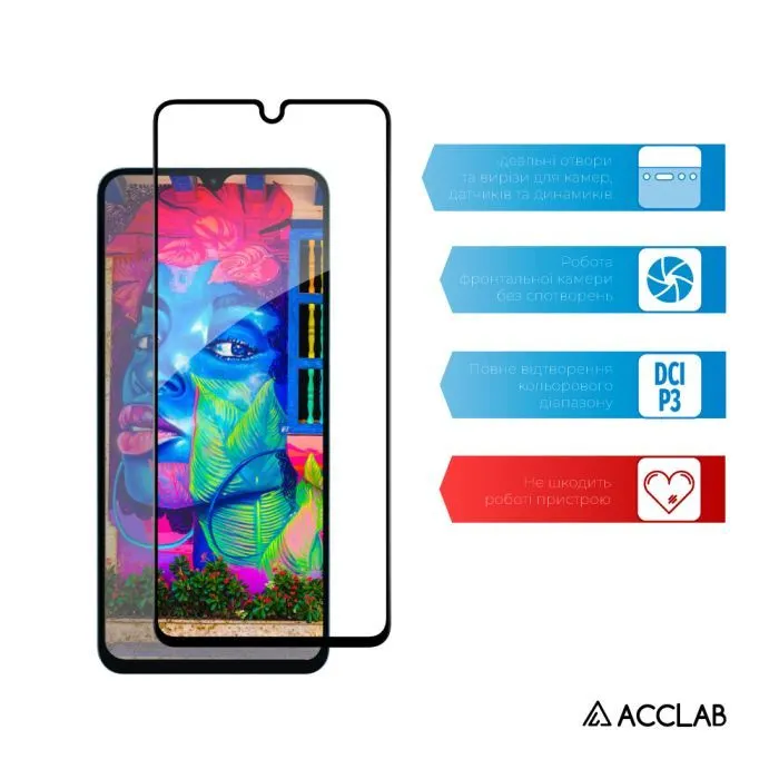 Стекло защитное ACCLAB Full Glue Xiaomi Redmi A5 4G Black (1283126620416) изображение 5