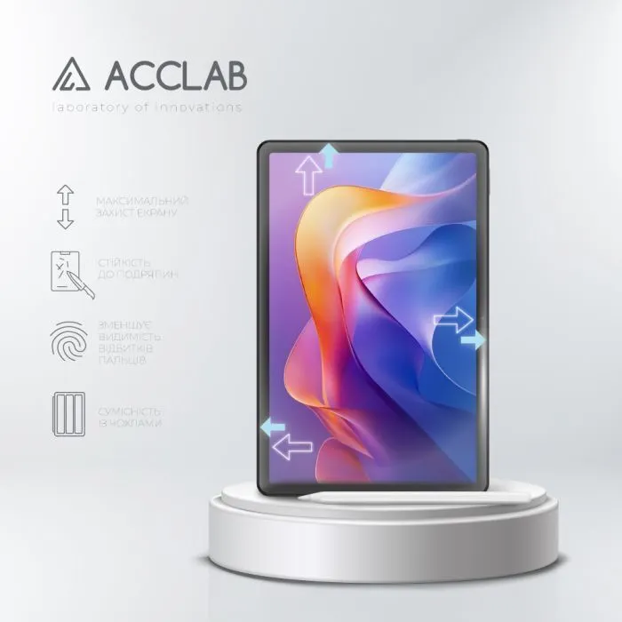 Скло захисне ACCLAB 9H Xiaomi Redmi Pad 2 25040RP0AG/25040RP0AI 11" (1283126636776) зображення 4