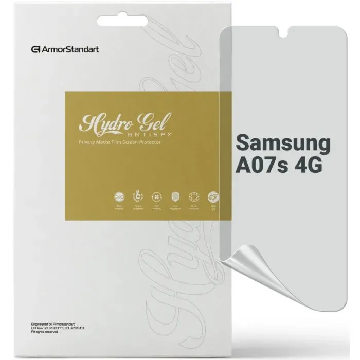 Плівка захисна Armorstandart Anti-spy hydrogel Samsung A07s 4G (ARM93776)