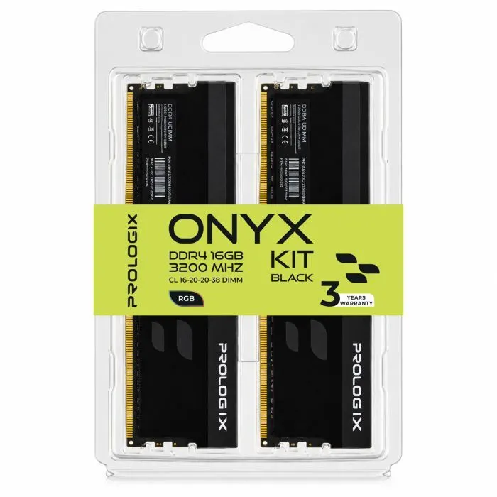 Модуль памяти для компьютера DDR4 16GB (2x8GB) 3200 MHz Onyx Black RGB Prologix (PRO16GB3200YBR4K) изображение 4