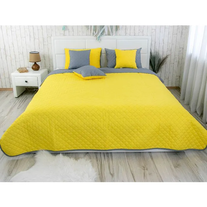 Покривало Руно Yellow Grey мікрофайбер 220х240 (330.52У_Yellow Grey)